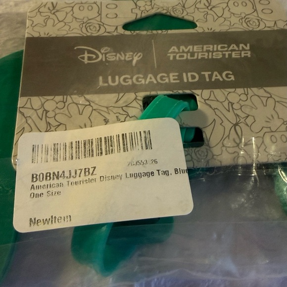 American Tourister Disney Luggage ID Tag - Blue and Brown - Picture 7 of 8